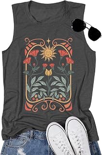 Womens Tank Tops Sleeveless Graphic Tees Beach Vacation Vintage Blouses