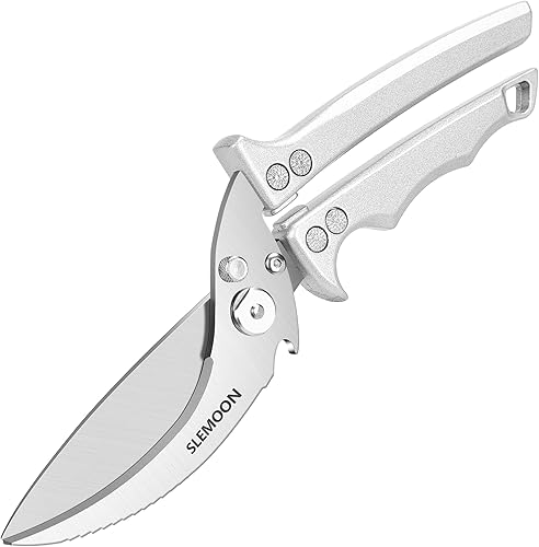 Tijeras resistentes para aves de corral, para cortar carne, aptas para lavavajillas y alimentos, tijeras de cocina de acero inoxidable para pollo,