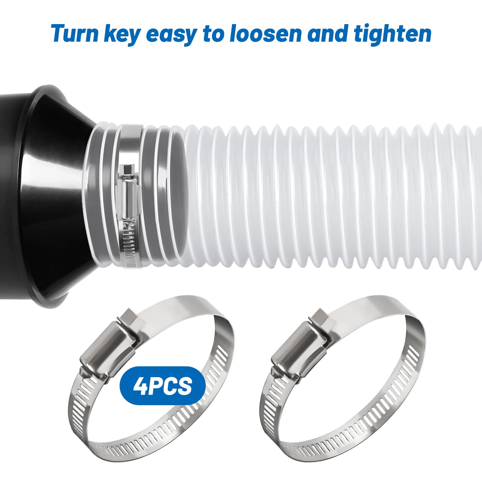 Manguera de recogida de polvo de PVC pesado de 4 pulgadas x 10 pies, manguera de recogida de polvo de PVC resistente a pinchazos con bobina de alambre de acero al carbono, manguera flexible de