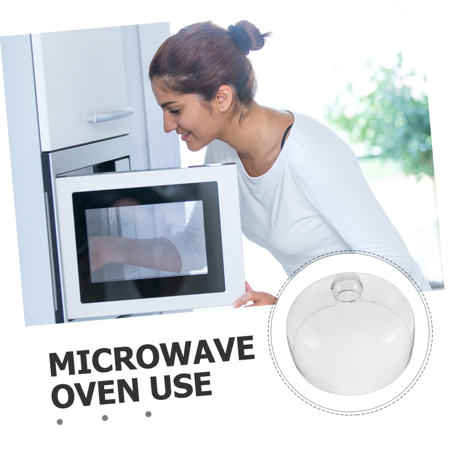 COLLBATH Tapa de Vidrio Transparente para Microondas de 24cm Excelente Sellado y Compatibilidad para Calentar Alimentos en Cocina