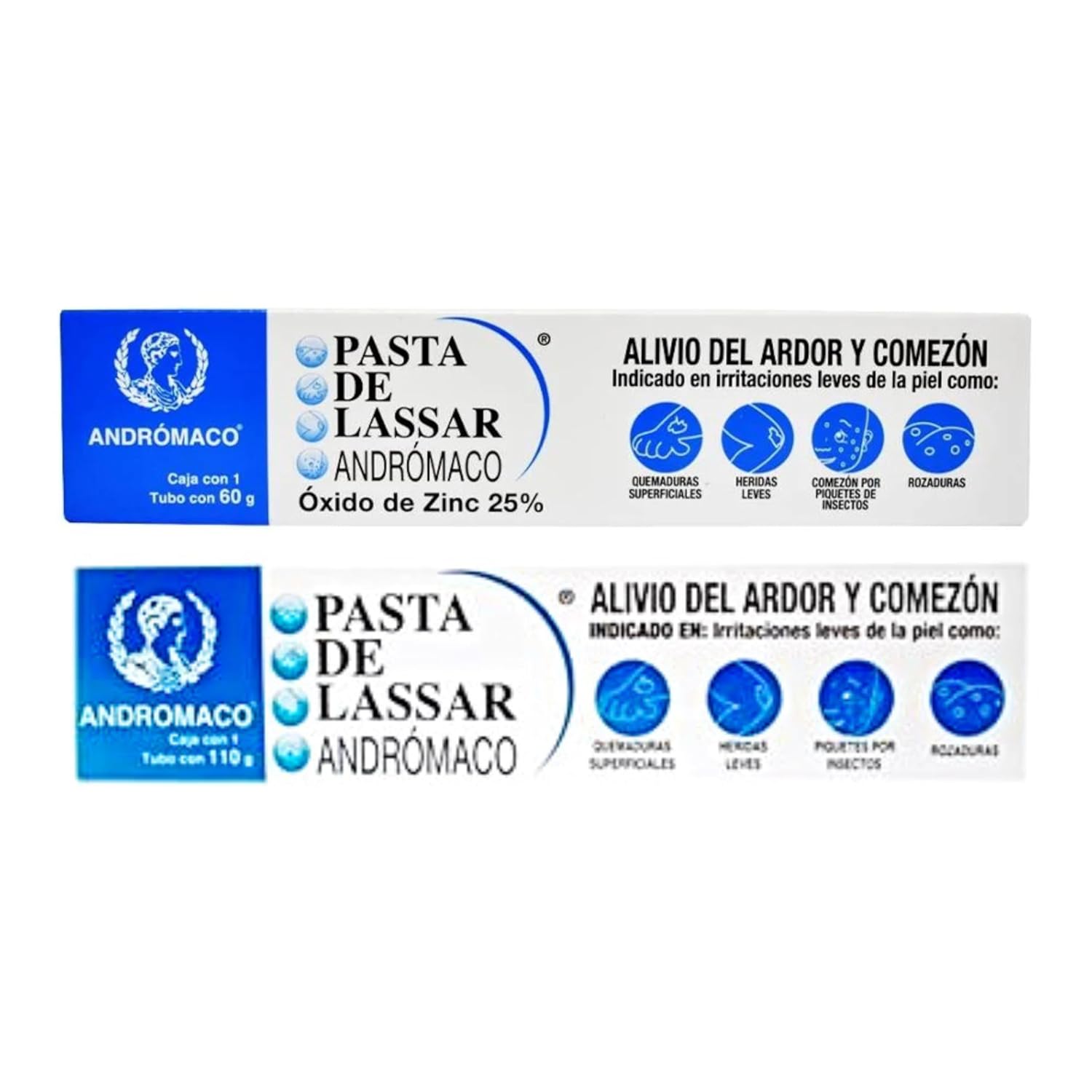 Pasta Lassar Andromaco 2 Pack – 1 Tubo de 100g + 1 Tubo de 60g | Cuidado de Irritaciones en la Piel