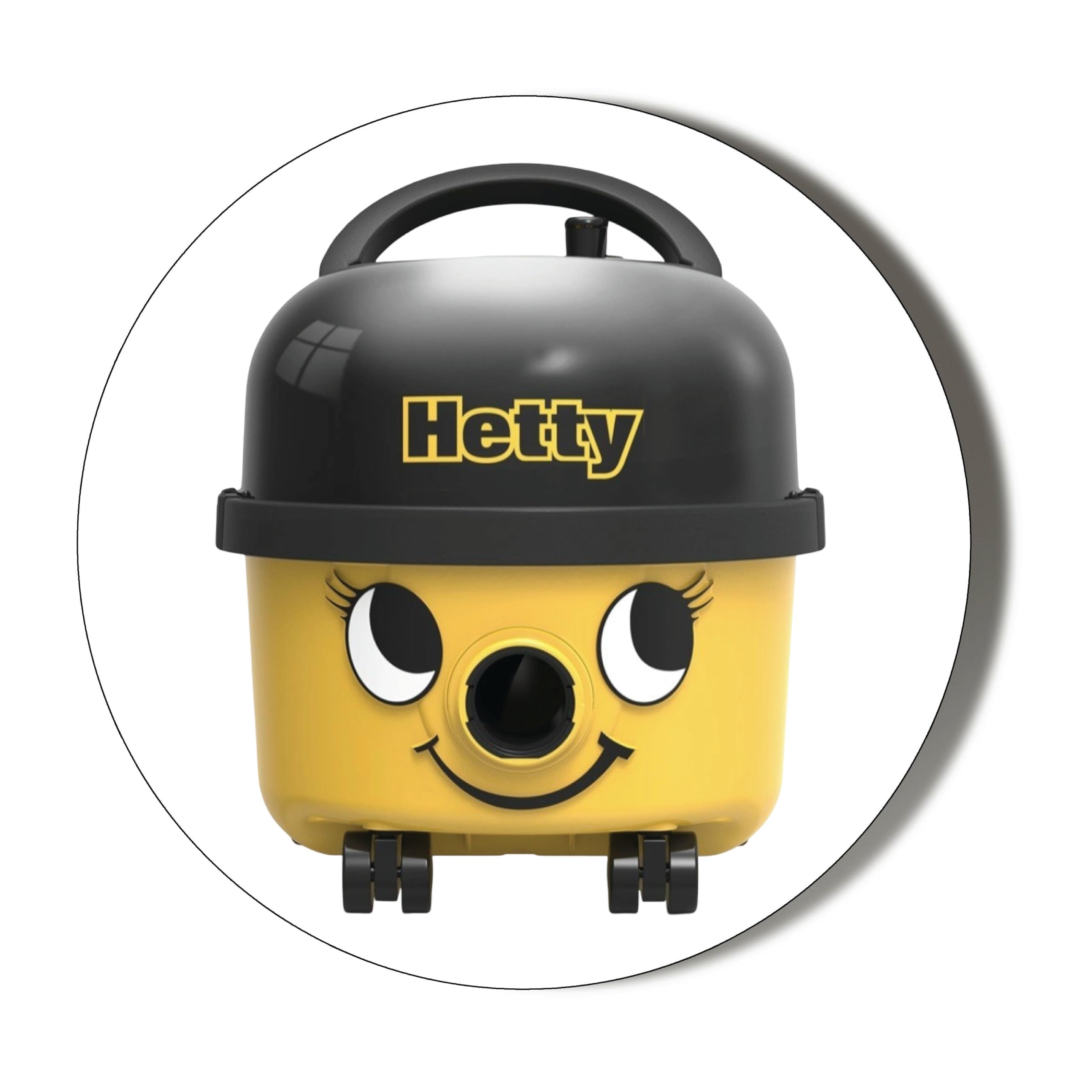 Henry Hoover Family Hetty Yellow - Small 10 x 56mm Vinyl Stickers