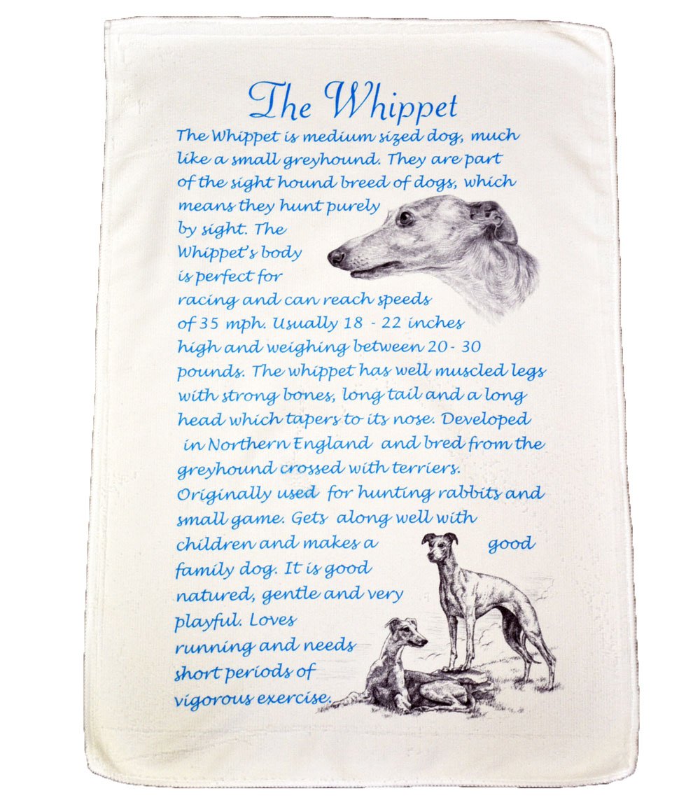 Personalised4u Multicolour Best Friends Whippet Microfibre Tea Towel