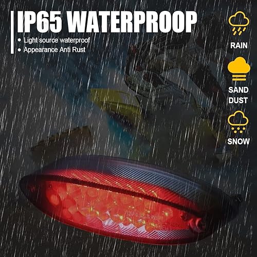 Miniatura 2 de evomosa Luz Trasera Universal para Motocicleta, Señal de Frenado y Parada para ATV