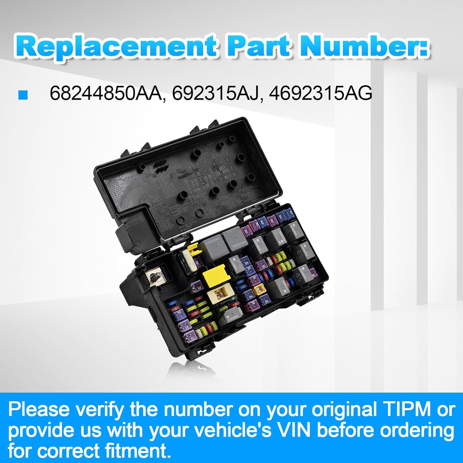 TIPM Fuse Box Control Module Compatible with Jeep Grand Cherokee 2011 3.6L V6, 5.7L V8 Replace# 68244850AA, 692315AJ, 4692315AG