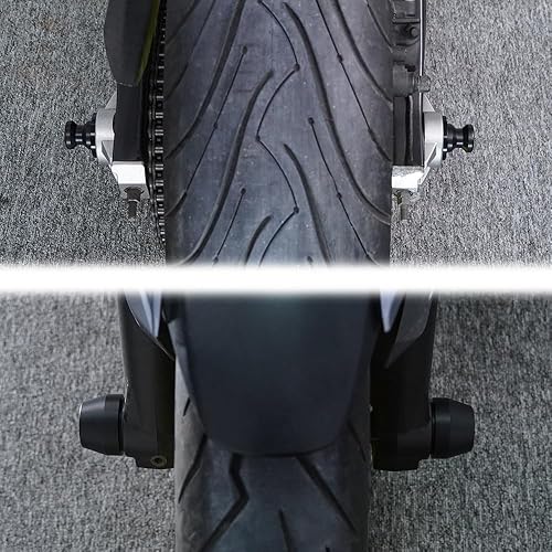 Miniatura 4 de Xitomer Deslizadores de eje delantero y trasero y bobinas de soporte de brazo oscilante para MT-07 2014-2024 y FZ-07 Deslizadores de eje delantero y