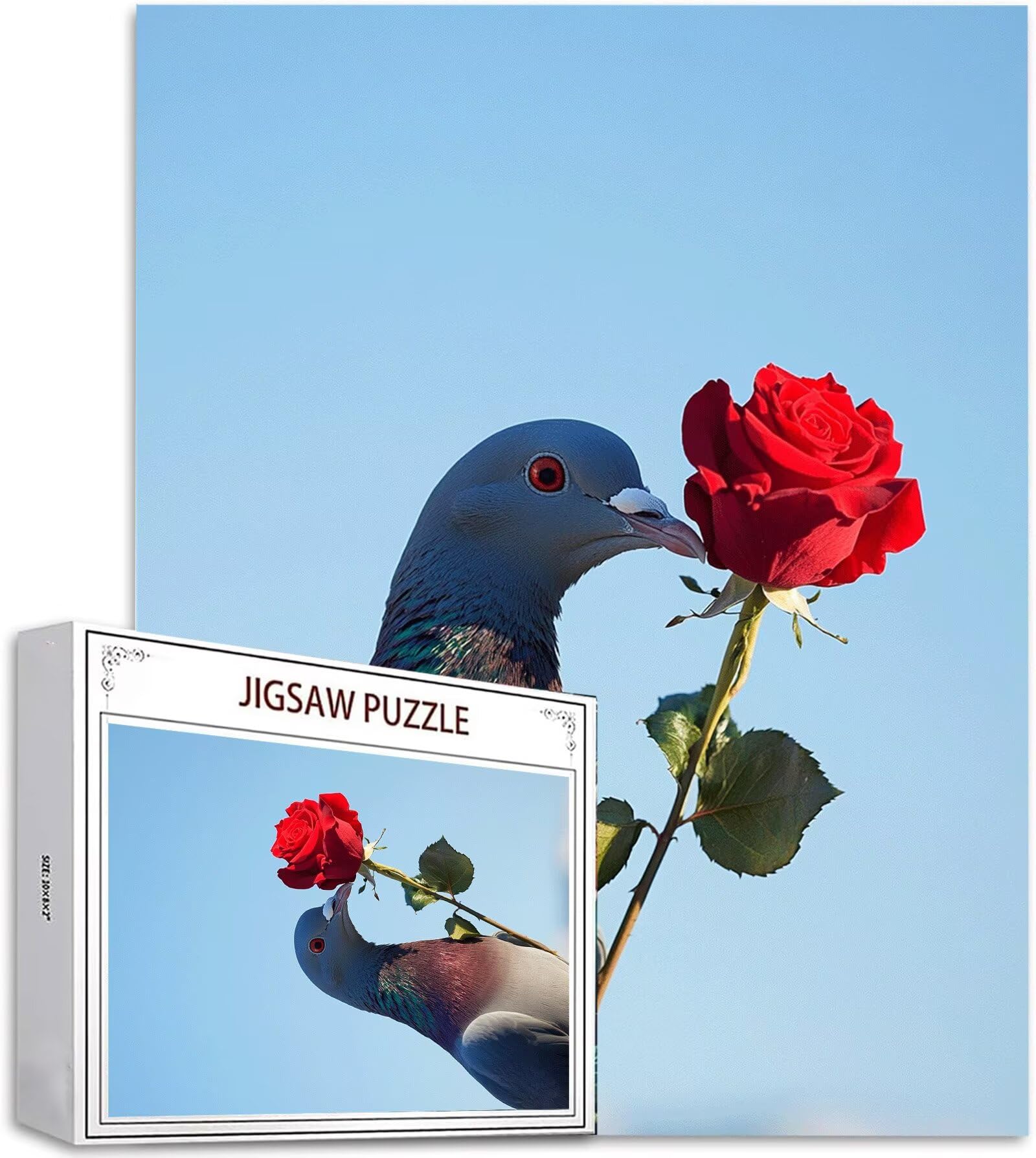 Puzzle 4000 elementów, róże, dla dorosłych, DIY, duże maty puzzle, drewniane puzzle dla dorosłych i dzieci od 12 lat, drewniana jigsawa, gołąb, gra zręcznościowa dla całej rodziny, prezenty D-805