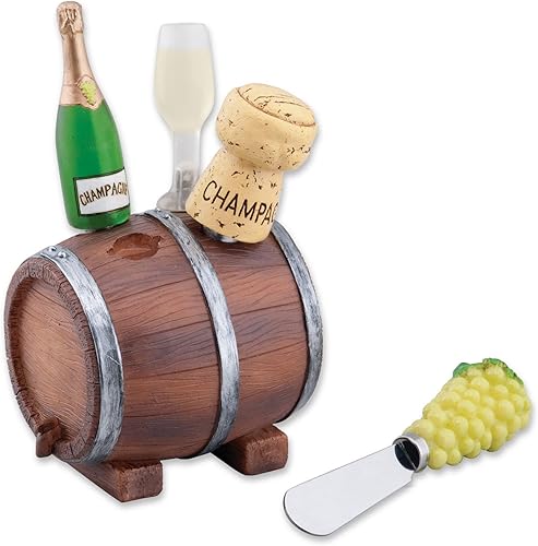 Supreme Housewares Mango de resina pintado a mano con esparcidor de queso de hoja de acero inoxidable, cuchillos esparcidores de mantequilla, con