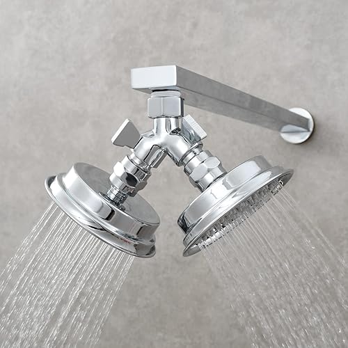 Miniatura 2 de Divisor de ducha de latón de 2 vías desviador de brazo de ducha con válvula de cierre G 12 para cabezal de ducha cromado, DSF017