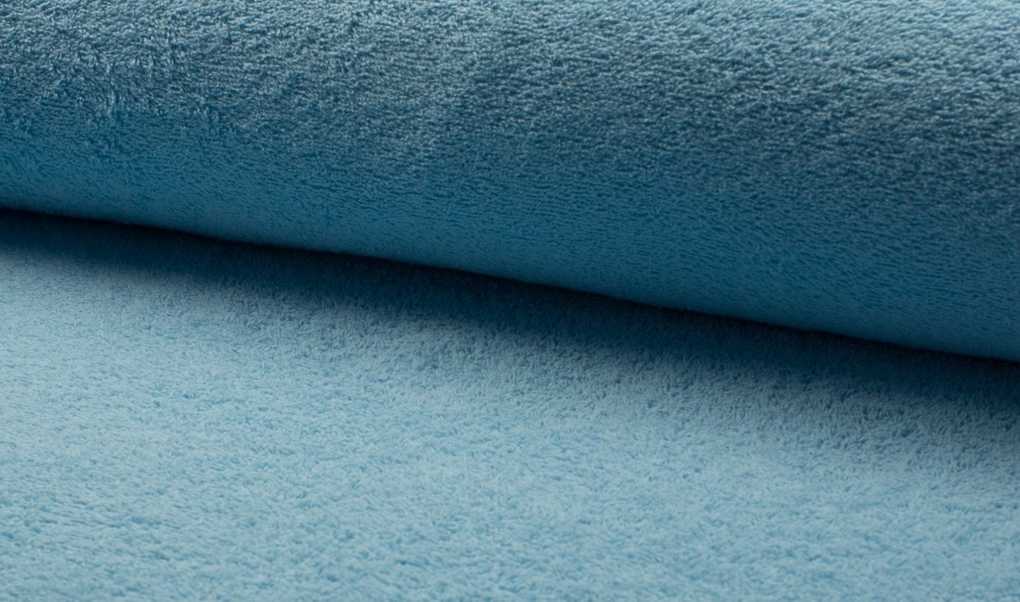 Crs Fur Fabrics Blue Double Sided Cotton Terry Towelling Fabric Material - Sample 10Cmx10cm