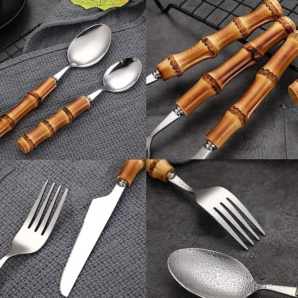 Set Di Posate Da 4, Stoviglie In Acciaio Inossidabile, Include Coltello, Forchetta, Cucchiaio, Stoviglie Con Elegante Scatola, Per Casa, Hotel, Ristorante, Regalo Per La (For 8 People-48 Pieces)