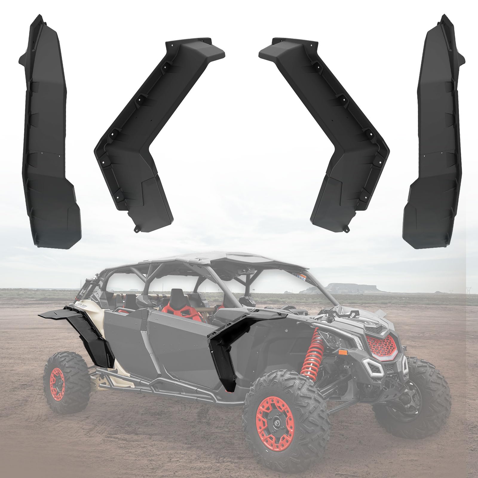 LitMiRacle X3 Wider Fender Flares Mud Flaps Guards Front and Rear