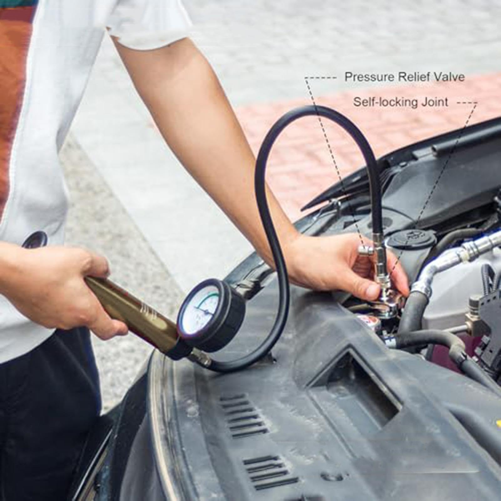 Kühlmittel -Vakuum -Nachfüll -Kit, Kühlmitteldrucktester Kit Kfz -Werkzeug | Air Lift Kühlmittel Vakuum Nachfüll -Kit für Fachleute, Anfänger