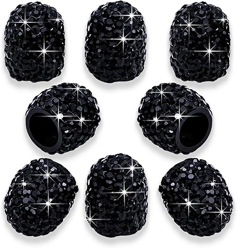 8 tapas de válvula de vástago de neumático con diamantes de cristal, a prueba de polvo, tapas universales para válvulas de neumáticos para