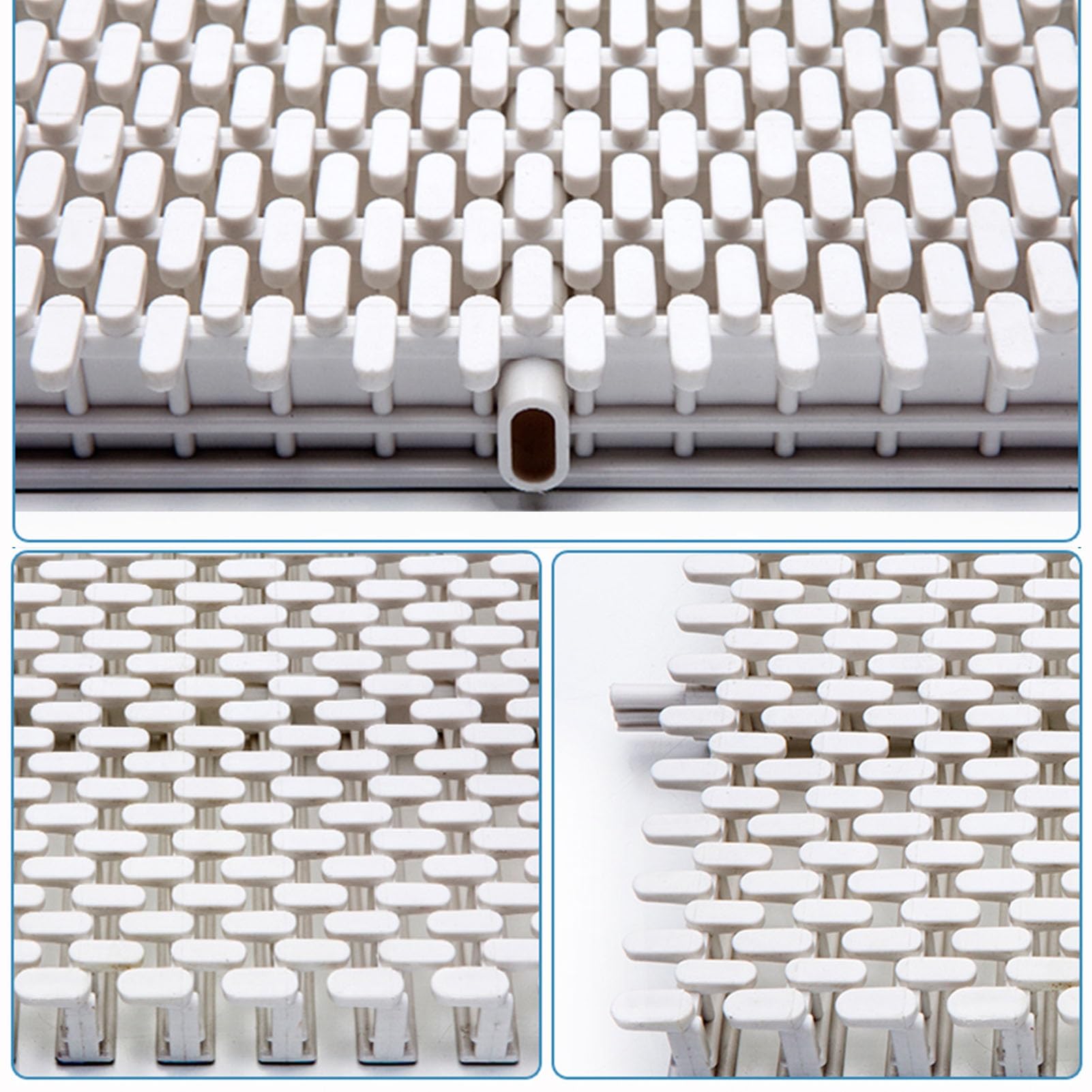 Rejilla de desagüe para piscinas y baños - 20x100 cm, rejilla de canaleta de plástico ABS empalmable, duradera, para interiores y exteriores, paquete de 10 para soluciones de drenaje óptimas (30x