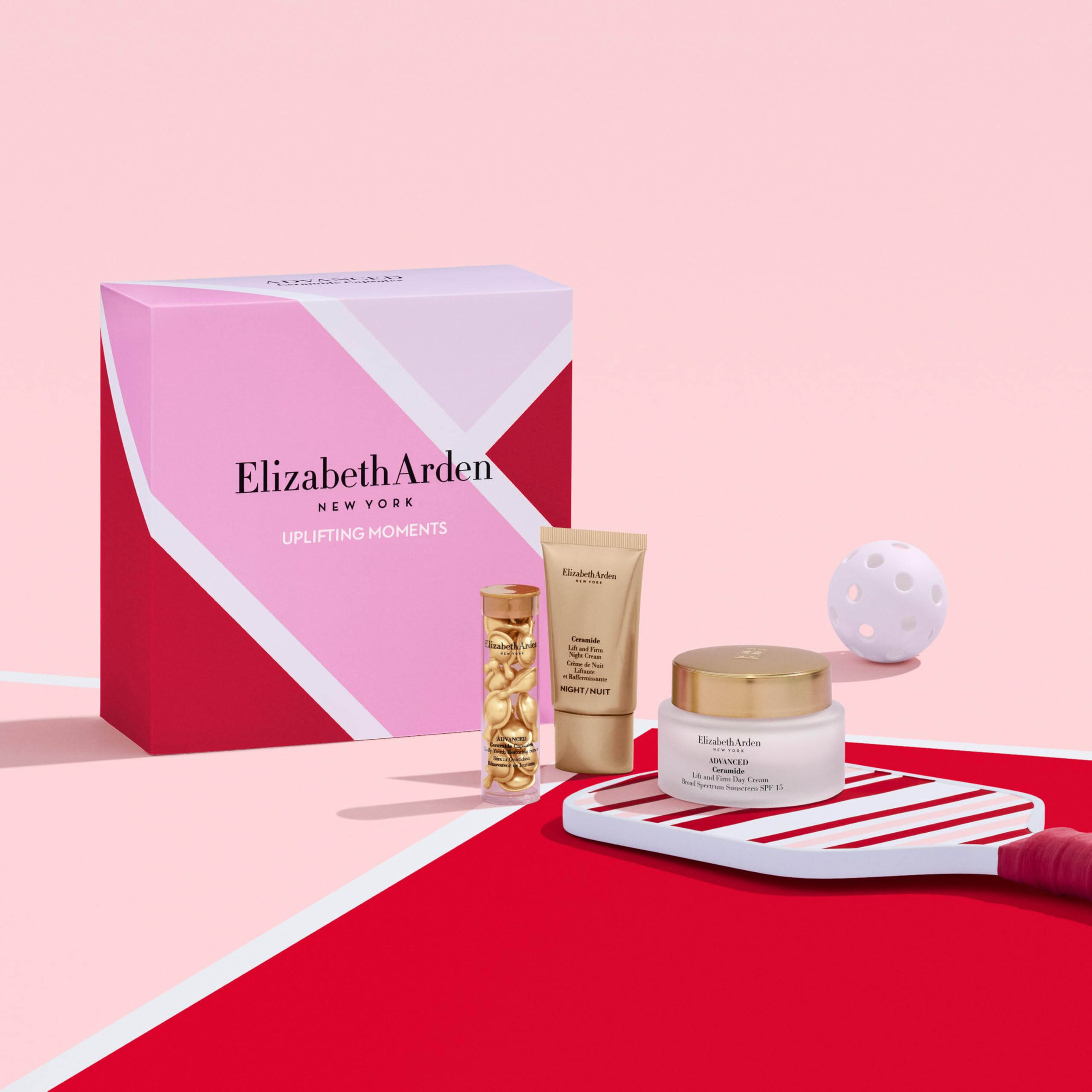 Elizabeth Arden - Uplifting Moments Set Regalo 3 Pezzi, Advanced Ceramide Anti-Ageing Capsules, Lift and Firm Crema da Notte e Crema Giorno SPF 15, Skincare Idratante e Rassodante