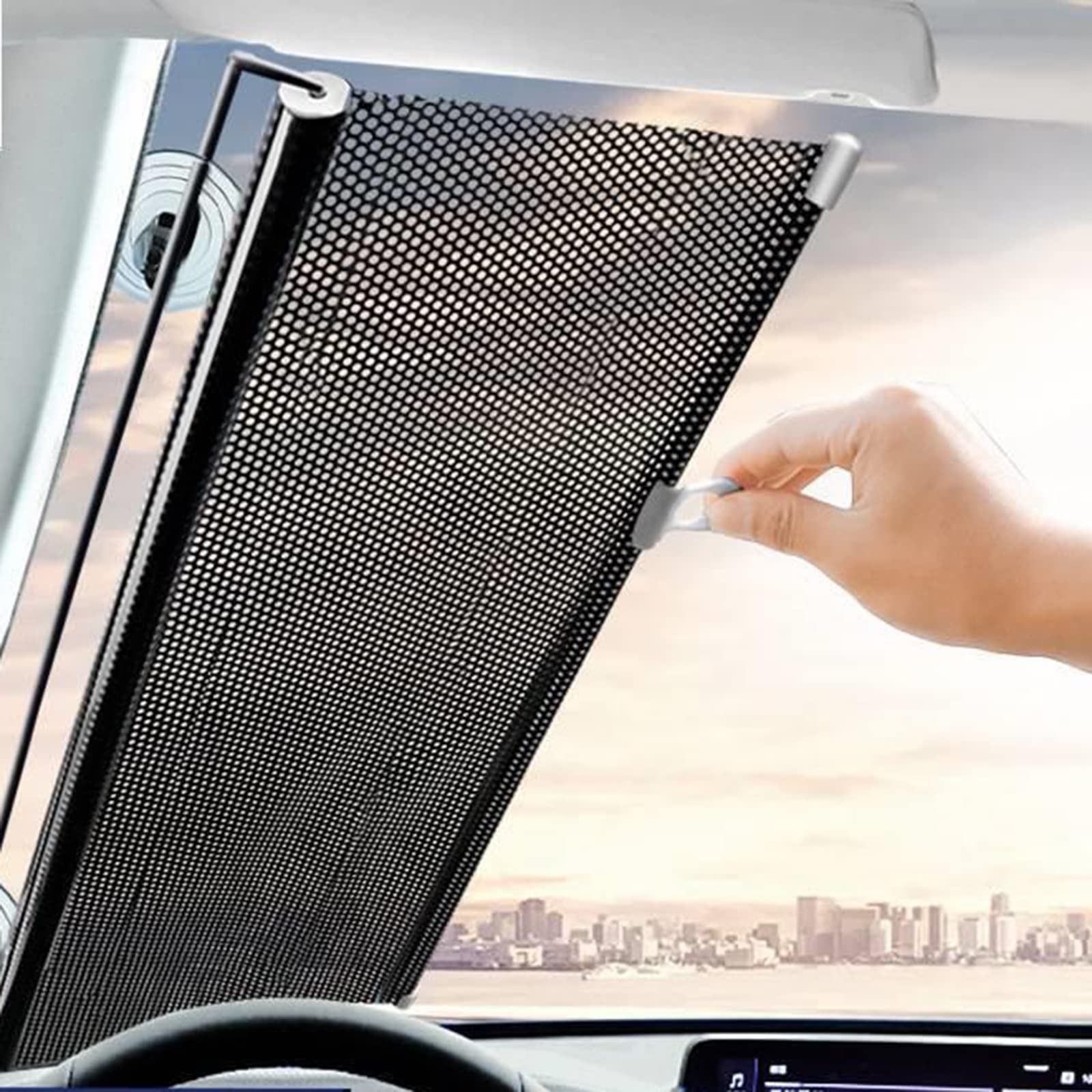 Ohleats 2 PCS Car Side Window Sun Shade, 19.7"×19.7" Retractable Roller Auto - View #4