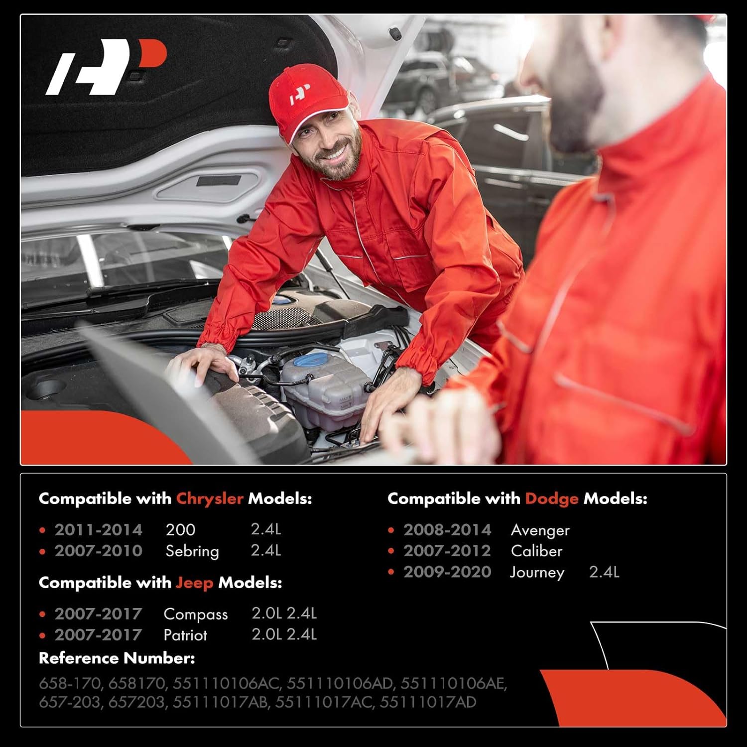 A-Premium Engine Coolant Thermostat with O-Ring Compatible with Jeep Compass 2007-2017, Patriot 2007-2017 & Dodge Avenger, Caliber, Journey & Chrysler Sebring, 200