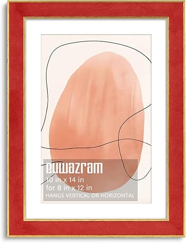 Miniatura 135 de Marco de gamuza de 10 x 13 pulgadas, marco individual, elegante marco verde de 10 x 13 pulgadas con paspartú para fotos de 8.5 x 11 pulgadas, para