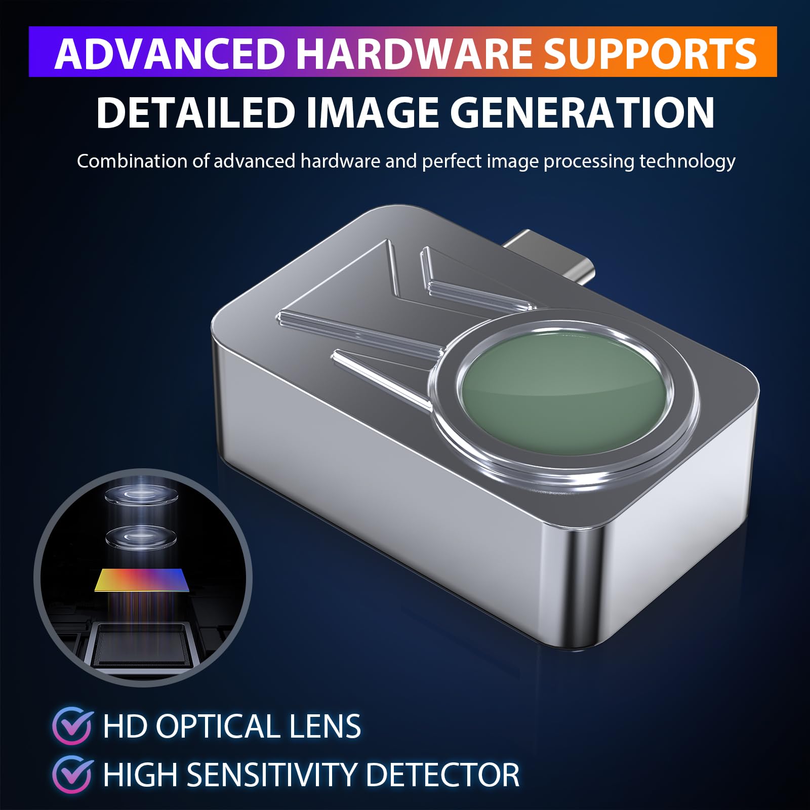 Cámara Térmica Profesional, Kiprim Cámara Termográfica de resolución IR de 160 x 120 para Android tipo C, Rango -15℃ a 600℃