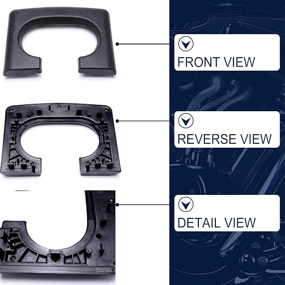 Center Console Cup Holder Pad Compatible with Ford F-150 2004-2014 Black