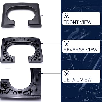 Center Console Cup Holder Pad Compatible with Ford F-150 2004-2014 Black