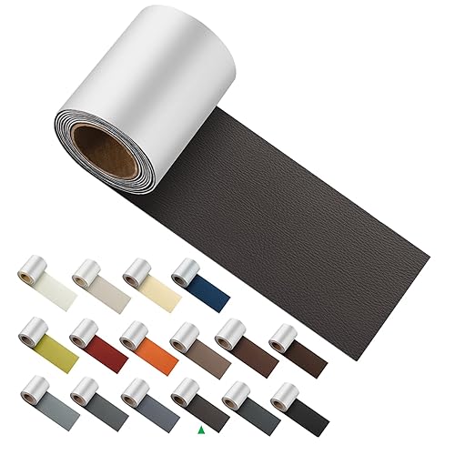 Vista 53 de ILOFRI - Cinta de cuero autoadhesiva, parche de 3 x 60 pulgadas, kit de reparación de vinilo y cuero duradero y autoadhesivo para sofás, asientos