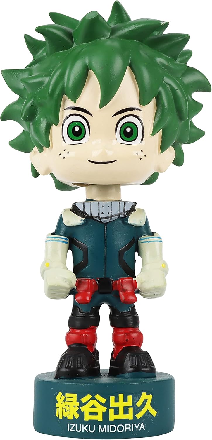 My Hero Academia Class Deku Bobble Head | 4.5” x 1.625” | Featuring Izuku Midoriya as Deku | Office, Room Decor | Spring Loaded | Officially Licensed | by Just Funky