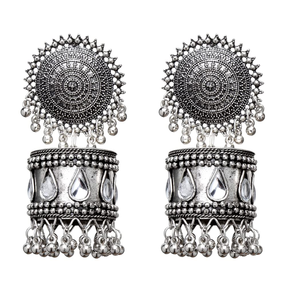Shining Diva Fashion Latest Stylish Oxidised Jhumka Earrings for Women and Girls (13215er) (B0B9LMB6TM) Amazon Price History, Amazon Price Tracker