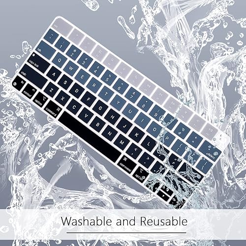 Miniatura 6 de WYGCH Funda de teclado ultra fina para teclado mágico de 24 pulgadas con ID táctil. Modelo A2449 y modelo de teclado A2450, color rosa degradado