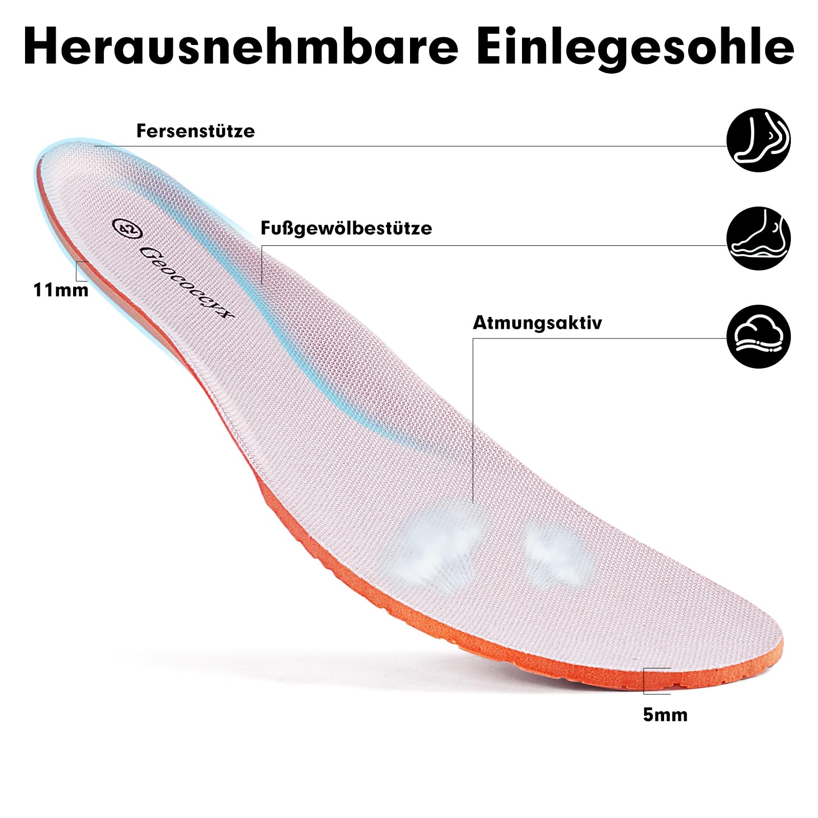 Herren Sportschuhe Breite Zehenbox Dämpfung 39-46 EU | Sneaker, Laufschuhe, Walkingschuhe, Männer, Atmungsaktiv, Rutschfest