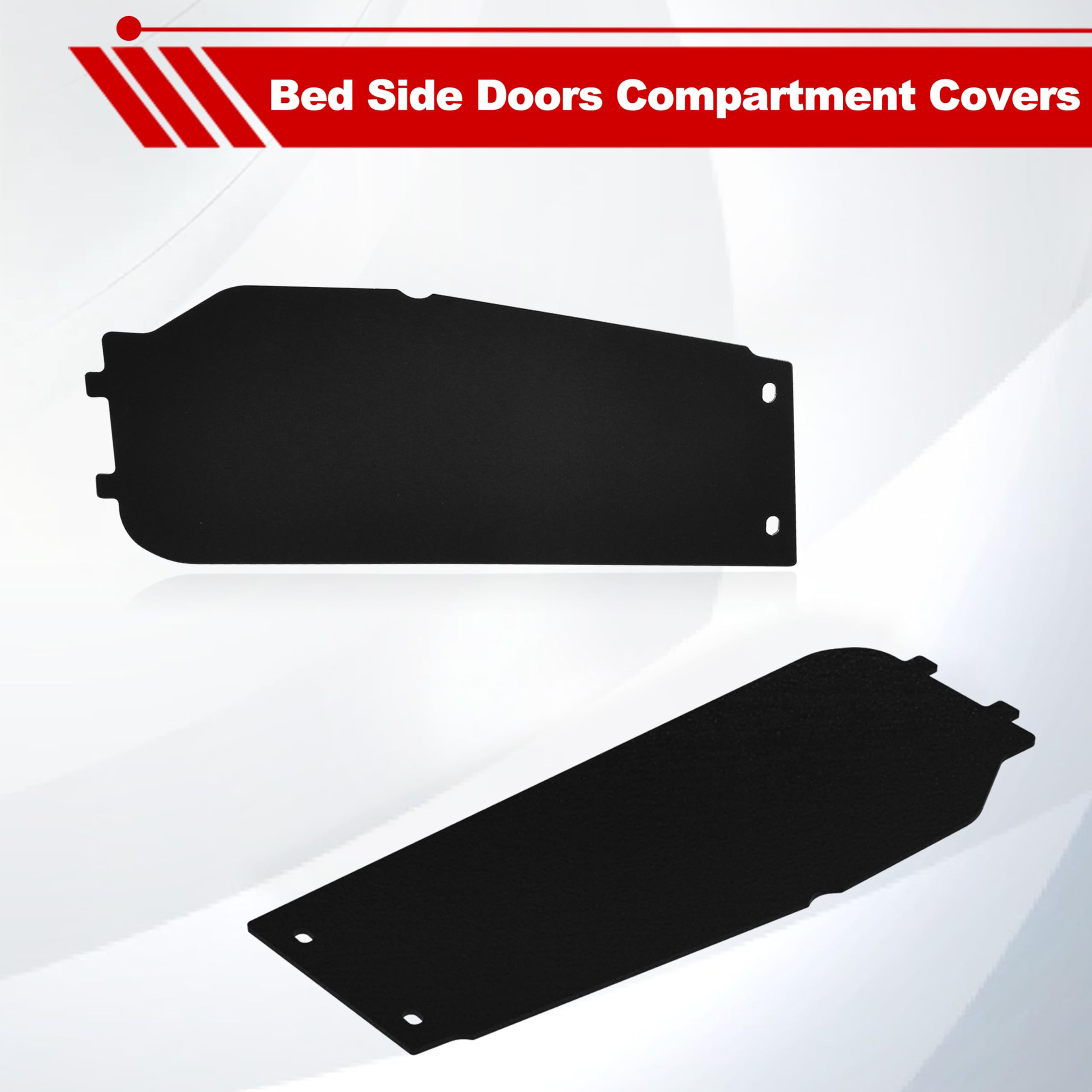 POKIAUTO 2PCS Aluminum Bed Side Doors Compartment Covers for Can-Am Maverick R, Rear Cargo Bed Box Cover Panels Kit for Can Am Maverick R MAX X RS 2024 2025 Accessories, Replace #715009154