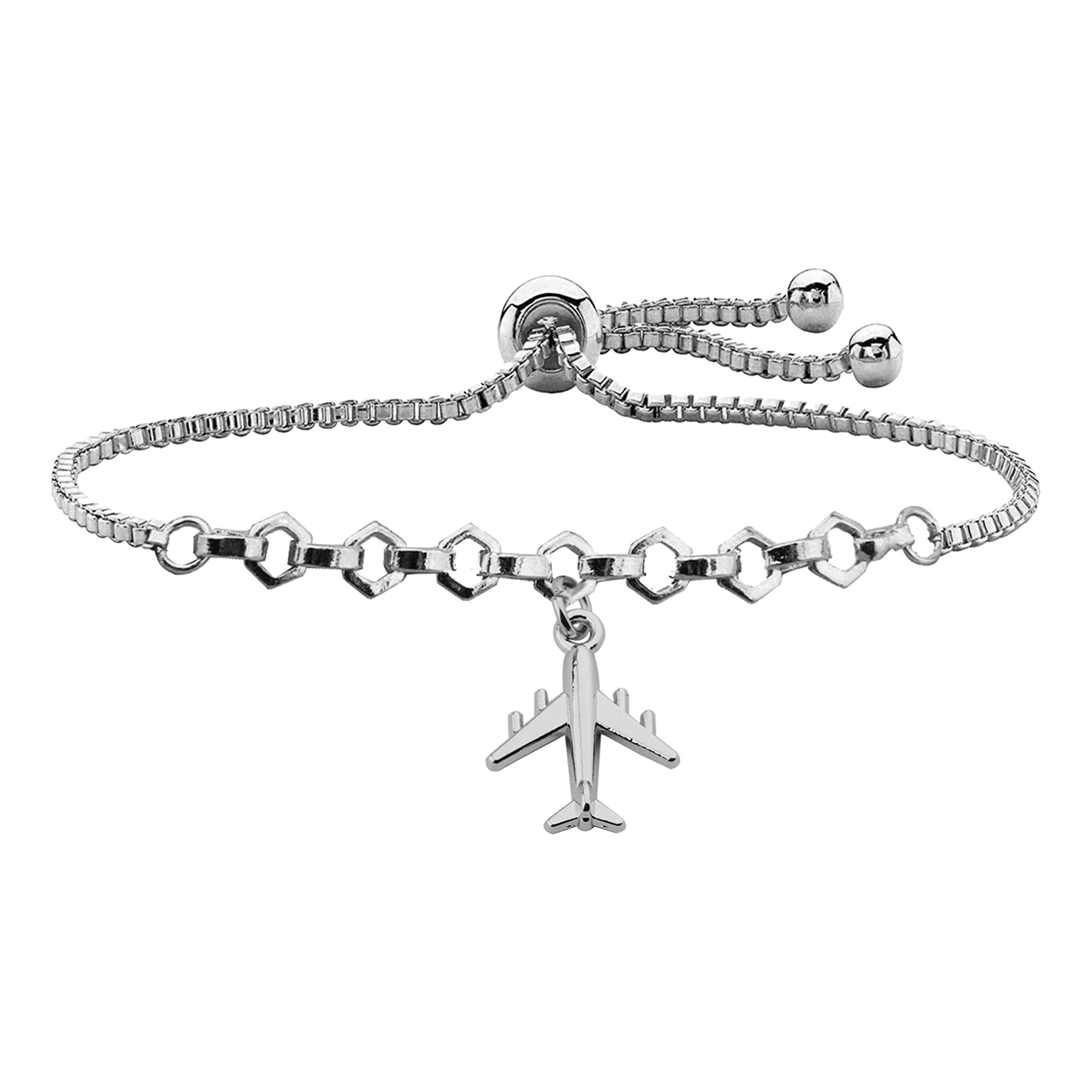 FUSTMWAirplane Necklace Aircraft Pendant Flight Attendant Jewelry Pilot Gifts for Aviation Traveler