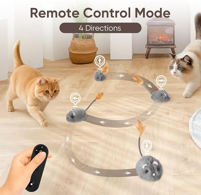 Juguete Ratón Control Remoto para Gatos con 2 Modos miniatura 2