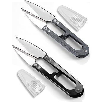 Pack of 2 Bonsai Scissors Stainless Steel Mini Garden Shears and Thread