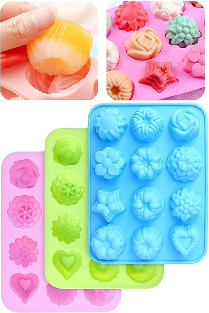 Amazon チョコレート型 ゼリー型 シリコン型 12種類花型 樹脂 粘土 レジン シリコン モールド 型 抜き型 キット 飴 チョコレート型 製氷皿 氷 シリコンモールド 12種類花型 1色ランダム発送 Hai ホーム キッチン 通販