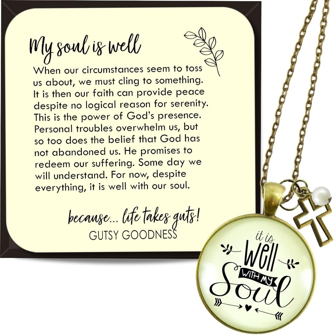Faith Ocean Theme Necklace Handmade Christian Bible Verse Message Jewelry 24" and 36" Chains, Pendants with Quote Card, Gift Box