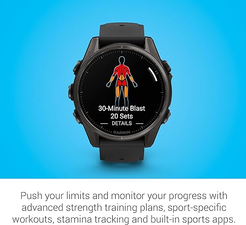 Miniatura 5 de Garmin Fenix 8 Premium Multisport GPS Running Smartwatch, 1.693 in  AMOLED, con clasificación de inmersión, linterna incorporada  titanio DLC gris