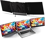 ROYY Laptop Screen Extender Double Monitor - 14' 1080P Portable Monitor FHD Attachment Extra Screen Compatible with Windows Mac Dex Chrome Travel Work Fits 13-17' Laptops 14.1' Screen Extenders