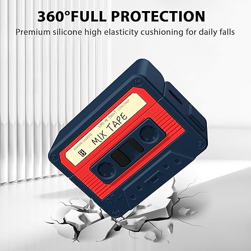 Miniatura 3 de Funda para AirPod Pro 3, KOREDA con diseño gracioso de cinta de cassette para Airpods Pro 3ª generación 2025, funda protectora de silicona linda de