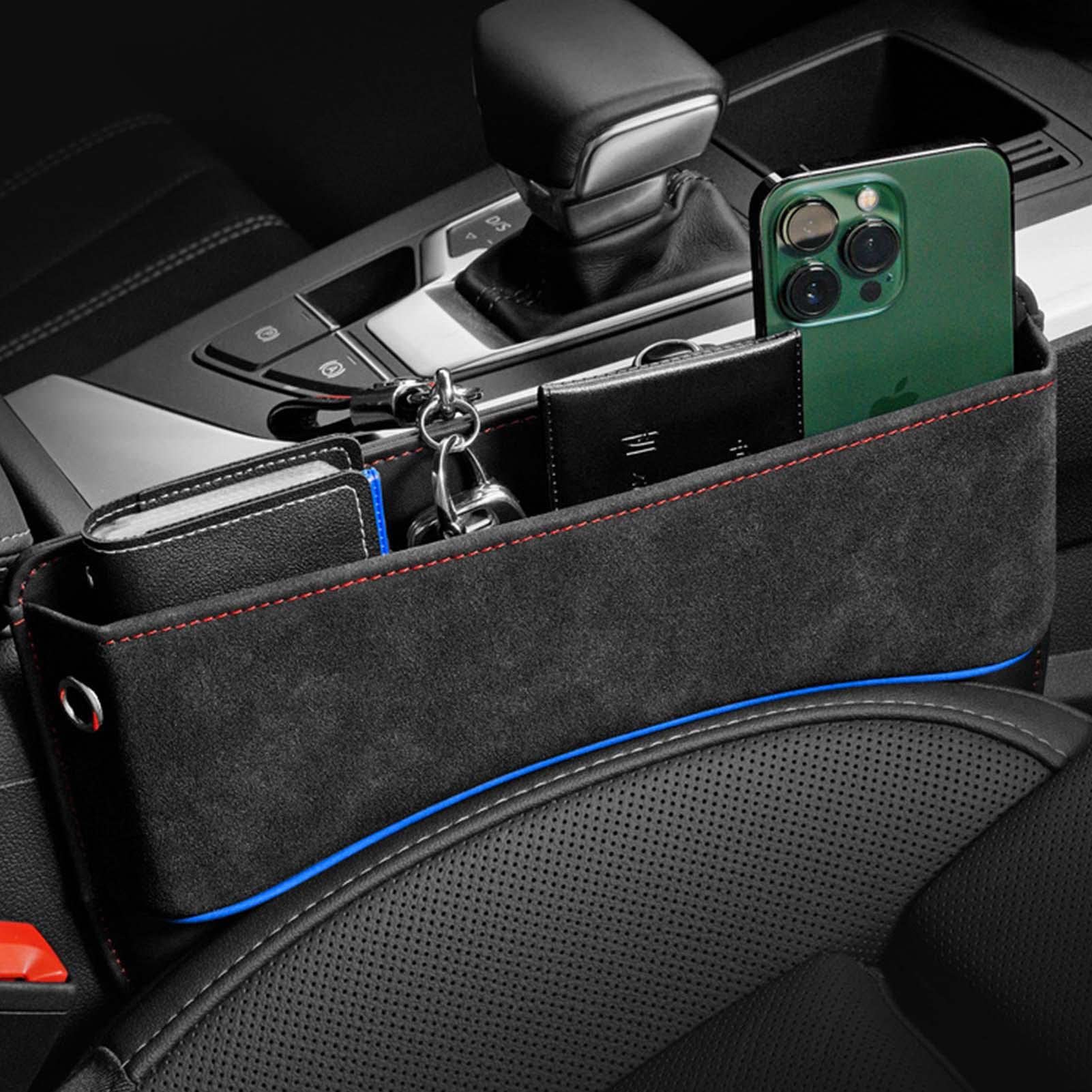 2 Bandes Anti-chute Pour Voiture - Remplisseur D'espace Siège/console - Range Clés, Téléphone, Pièces - 11