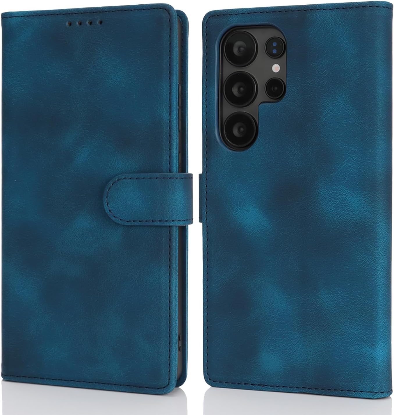 for Samsung Galaxy S25 Ultra Case Wallet with Card Holder,Galaxy S25 Ultra Wallet Case for Men Women,PU Leather Magnetic Buckle Stand Flip Phone Case Cover-Blue - Image 7