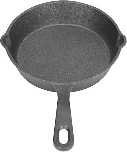 Socobeta Mini sartén sartén multiusos para panqueques de cocina fondo plano hierro fundido de 55in para cocina