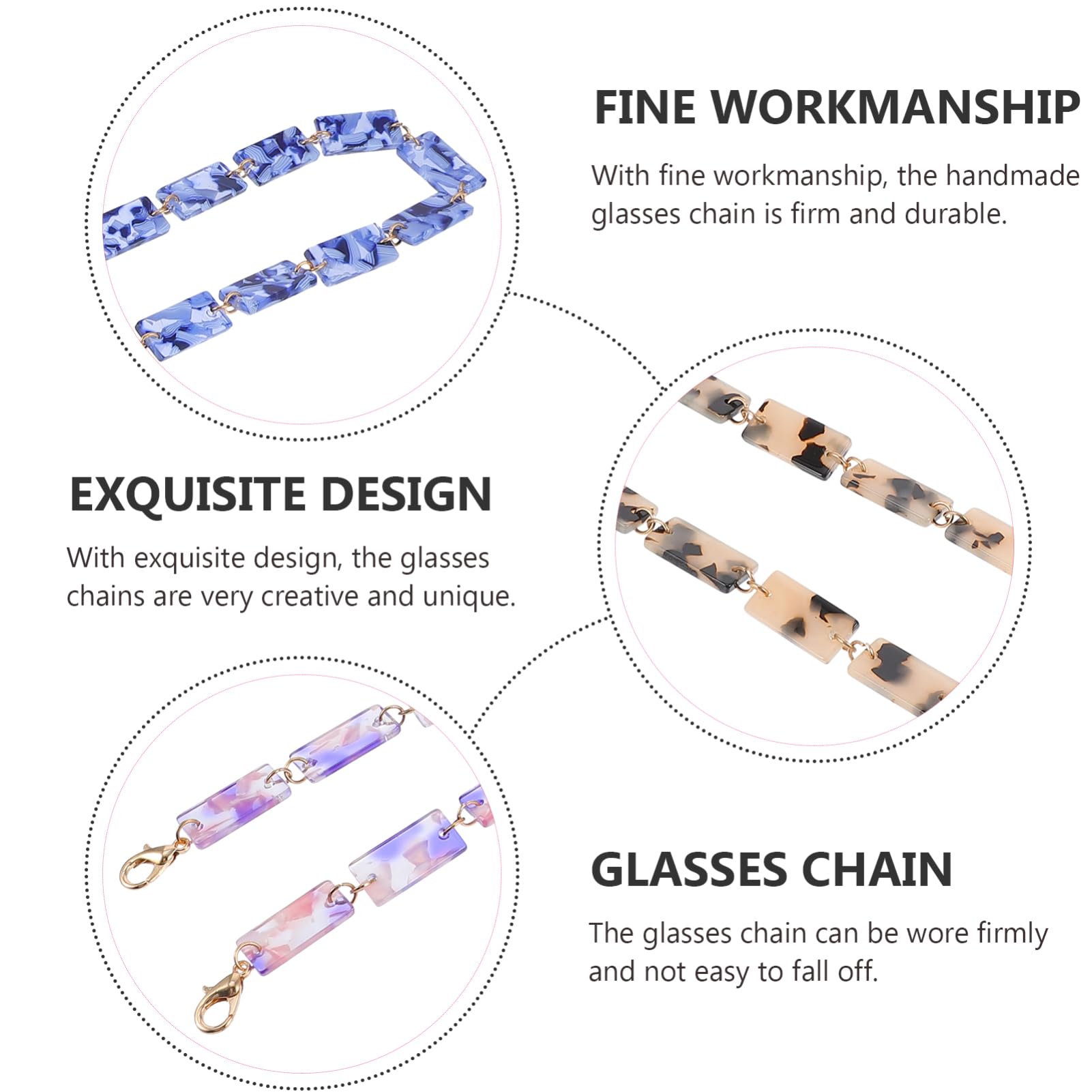 Healvian Brillenketten Multifunktionale Sonnenbrillen Halskette Blau Leopard Für Einen Stilvollen Look Für Brillen Und Masken