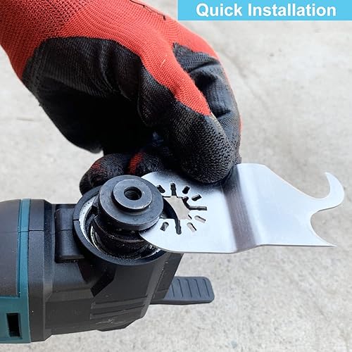 Miniatura 3 de 4 hojas de sierra oscilantes multiherramienta, hoja oscilante de múltiples herramientas para cortar tejas, alfombras de PVC y cartón, compatible con