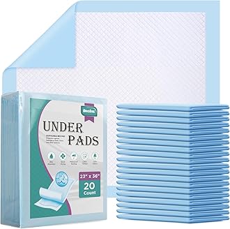 Disposable Bed Pads for Incontinence 23" x 36" - 20 Count, Leak-Proof Chucks Pads for Adults, Kids and Pets, Absorbent Disposable Underpads, Incontinence Bed Pads Disposable for Beds