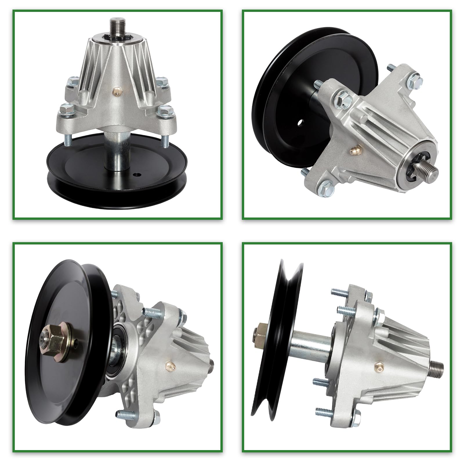 Kit de reconstrucción de cubierta para cortacésped de 42 pulgadas para MTD Cub Ca det CRA ftsman T1000 T1200 T1400 T1800, 2 husillos 618-06991 918-06991, 2 cuchillas 742-0656 742-0656 742-00