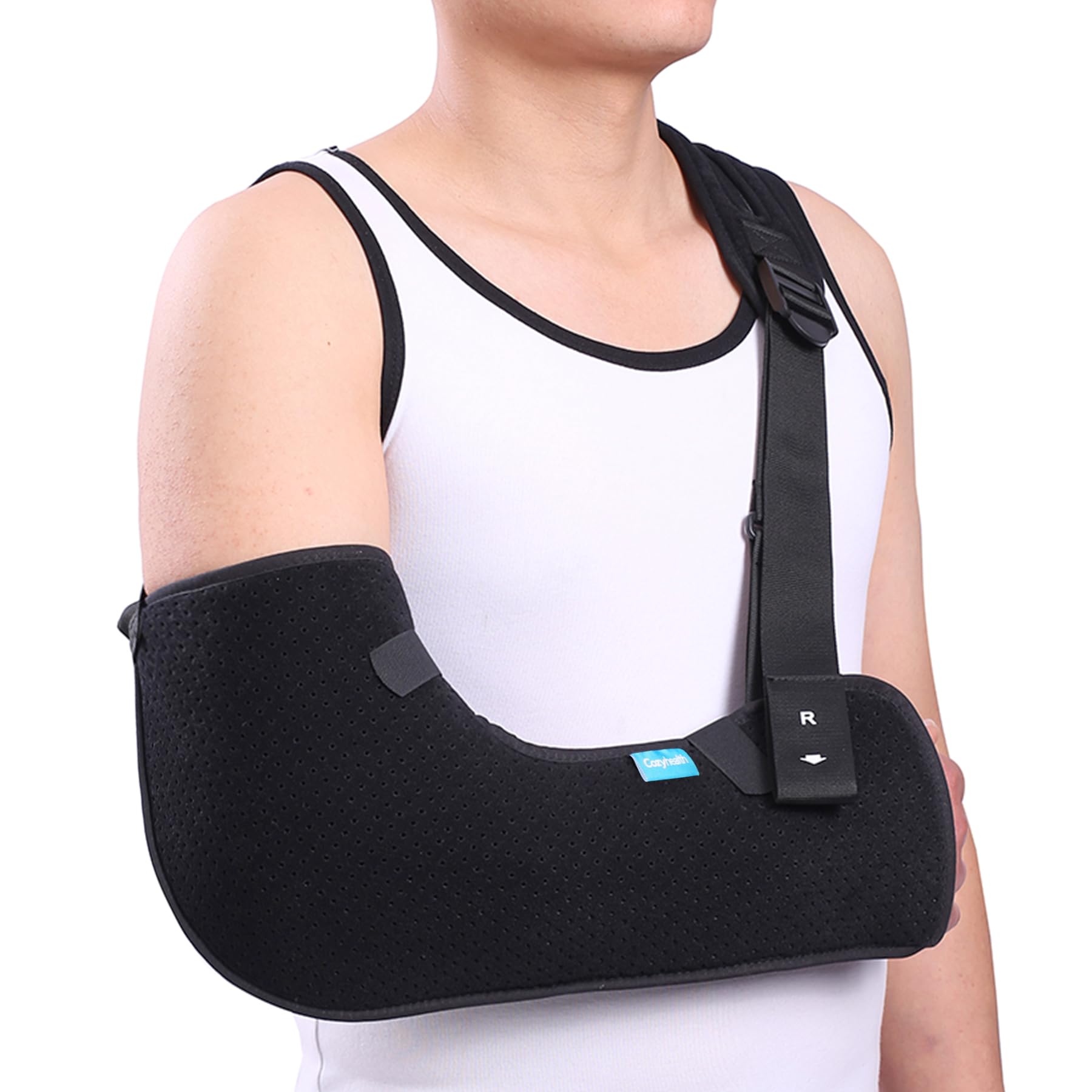 Cozyhealth Arm Sling Shoulder Injury Immobilizer Rotator Cuff Support Brace for Sleeping, Comfortable Medical Sling Arm for Shoulder Injury, Left and Right Arm for Men and Women (Large)