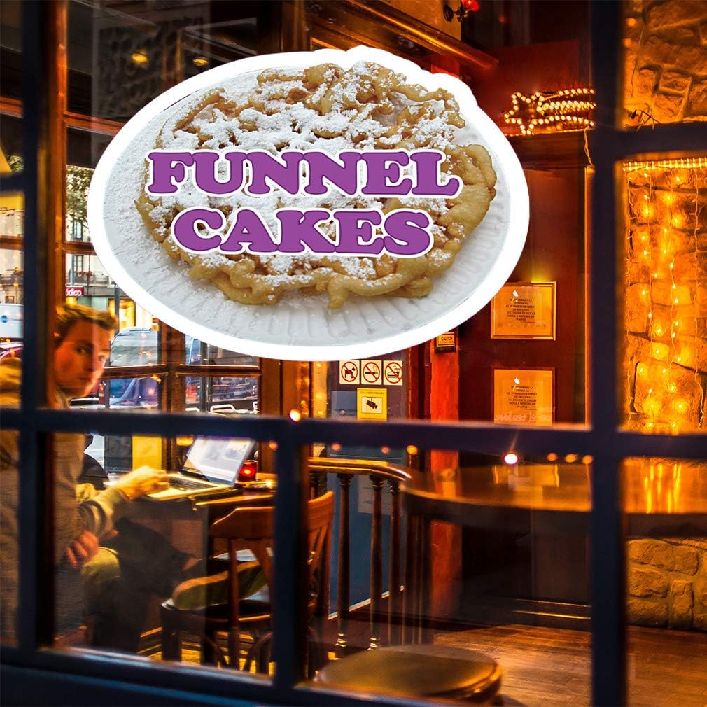 Food Truck Decals Funnel Cakes Concession Restaurant Die-Cut Vinyl C83 and Sign 24 in on Longest Side