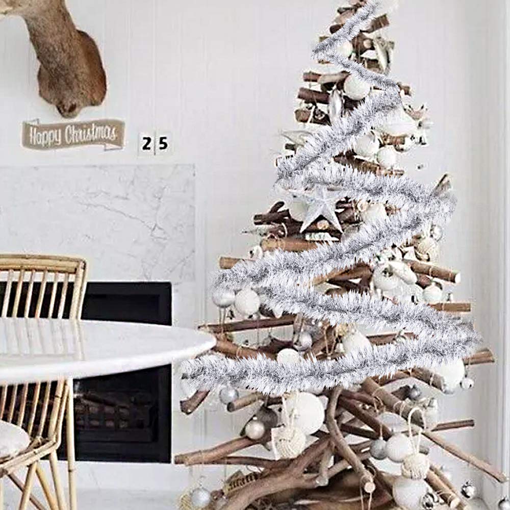 6 Ghirlande Natalizie Orpelli Scintillanti Oro - Festoni 2 Metri Per Albero Di Natale E Decorazioni - Foto 11